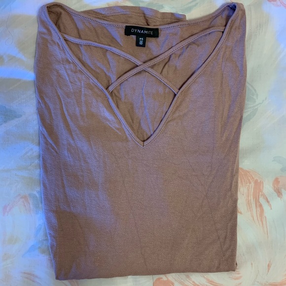 Criss cross front long sleeve shirt - Picture 1 of 1